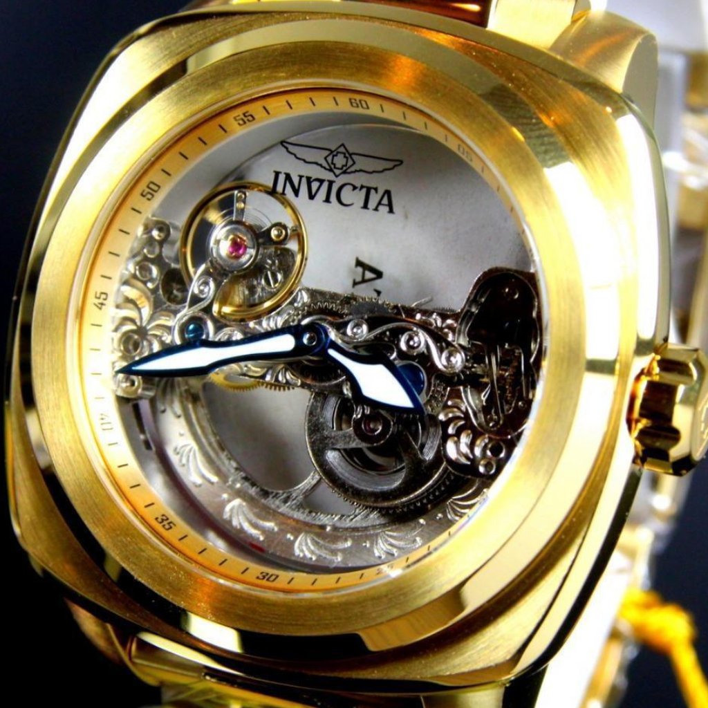 Mens Ghost 48mm 18k Gold Mechanical Watch